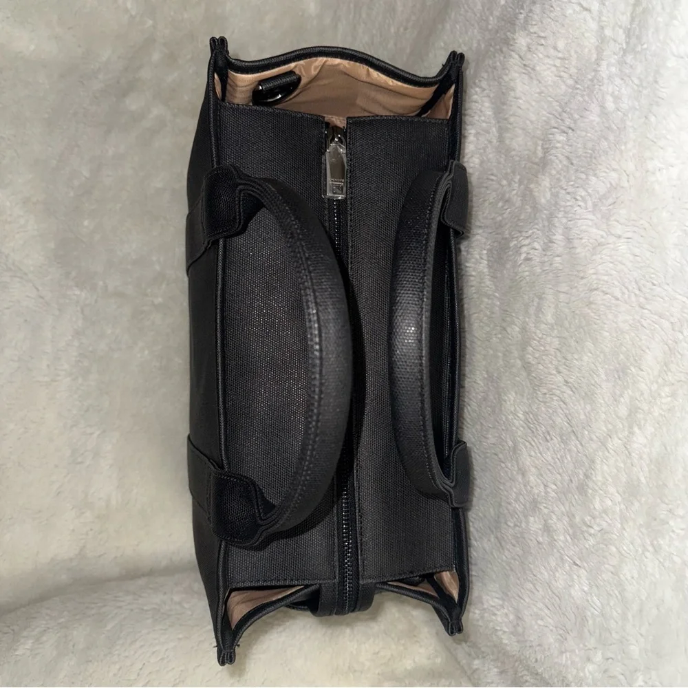 Bon Maxie Small Bon Vivant Tote Black Coated Canvas